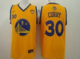 Wholesale Cheap Men's Golden State Warriors #30 Stephen Curry Chinese Yellow Nike Authentic Jersey