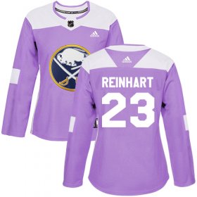 Wholesale Cheap Adidas Sabres #23 Sam Reinhart Purple Authentic Fights Cancer Women\'s Stitched NHL Jersey