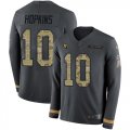 Wholesale Cheap Nike Cardinals #10 DeAndre Hopkins Anthracite Salute to Service Youth Stitched NFL Limited Therma Long Sleeve Jersey