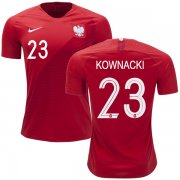 Wholesale Cheap Poland #23 Kownacki Away Soccer Country Jersey