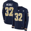 Wholesale Cheap Nike Rams #32 Eric Weddle Navy Blue Team Color Men's Stitched NFL Limited Therma Long Sleeve Jersey