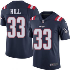Wholesale Cheap Nike Patriots #33 Jeremy Hill Navy Blue Men\'s Stitched NFL Limited Rush Jersey