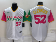 Wholesale Cheap Men's San Diego Padres #52 Mike Clevinger White Number 2022 City Connect Cool Base Stitched Jersey