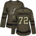 Wholesale Cheap Adidas Panthers #72 Sergei Bobrovsky Green Salute to Service Women's Stitched NHL Jersey