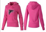 Wholesale Cheap Women's Atlanta Falcons Logo Pullover Hoodie Pink