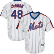 Wholesale Cheap Mets #48 Jacob DeGrom White(Blue Strip) Alternate Cool Base Stitched Youth MLB Jersey