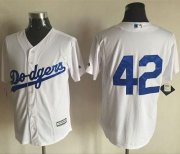 Wholesale Cheap Dodgers #42 Jackie Robinson White New Cool Base Stitched MLB Jersey