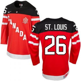 Wholesale Cheap Olympic CA. #26 Martin St.Louis Red 100th Anniversary Stitched NHL Jersey