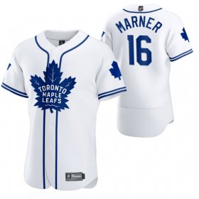 Wholesale Cheap Toronto Maple Leafs #16 Mitchell Marner Men\'s 2020 NHL x MLB Crossover Edition Baseball Jersey White