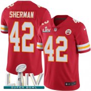 Wholesale Cheap Nike Chiefs #42 Anthony Sherman Red Super Bowl LIV 2020 Team Color Men's Stitched NFL Vapor Untouchable Limited Jersey