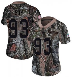 Wholesale Cheap Nike Buccaneers #93 Ndamukong Suh Camo Women\'s Stitched NFL Limited Rush Realtree Jersey