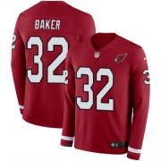 Wholesale Cheap Nike Cardinals #32 Budda Baker Red Team Color Men's Stitched NFL Limited Therma Long Sleeve Jersey