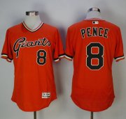 Wholesale Cheap Giants #8 Hunter Pence Orange Flexbase Authentic Collection Cooperstown Stitched MLB Jersey