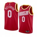 Wholesale Cheap Rockets #0 Russell Westbrook Red Basketball Swingman Hardwood Classics Jersey