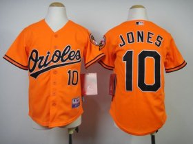 Wholesale Cheap Orioles #10 Adam Jones Orange Cool Base Stitched Youth MLB Jersey