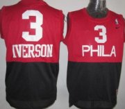 Wholesale Cheap Philadelphia 76ers #3 Allen Iverson Red/Black Swingman Jersey