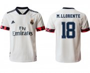 Wholesale Cheap Men 2020-2021 club Real Madrid home aaa version 18 white Soccer Jerseys2