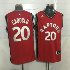 Wholesale Cheap Men\'s Toronto Raptors #20 Bruno Caboclo Red New NBA Rev 30 Swingman Jersey