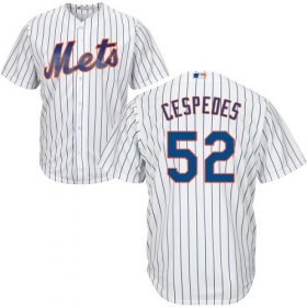 Wholesale Cheap Mets #52 Yoenis Cespedes White(Blue Strip) Cool Base Stitched Youth MLB Jersey