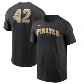 Wholesale Cheap Pittsburgh Pirates Nike Jackie Robinson Day Team 42 T-Shirt Black