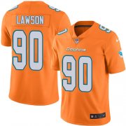 Wholesale Cheap Nike Dolphins #90 Shaq Lawson Orange Men's Stitched NFL Limited Rush Jersey