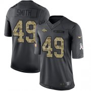 Wholesale Cheap Nike Broncos #49 Dennis Smith Black Men's Stitched NFL Limited 2016 Salute to Service Jersey