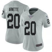 Wholesale Cheap Nike Raiders #20 Damon Arnette Silver Women's Stitched NFL Limited Inverted Legend Jersey