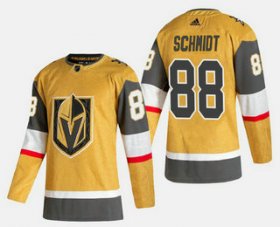 Wholesale Cheap Men\'s Vegas Golden Knights #88 Nate Schmidt Gold 2020-21 Alternate Stitched Adidas Jersey