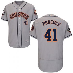 Wholesale Cheap Astros #41 Brad Peacock Grey Flexbase Authentic Collection 2019 World Series Bound Stitched MLB Jersey