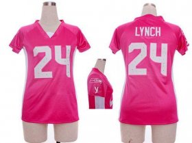 Wholesale Cheap Nike Seahawks #24 Marshawn Lynch Pink Draft Him Name & Number Top Women\'s Stitched NFL Elite Jersey
