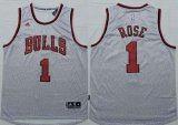 Wholesale Cheap Men's Chicago Bulls #1 Derrick Rose Revolution 30 Swingman 2014 New Gray Jersey