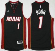 Wholesale Cheap Men's Miami Heat #1 Chris Bosh Revolution 30 Swingman 2014 New Black Jersey