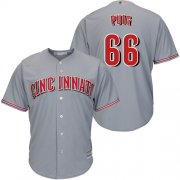 Wholesale Cheap Reds #66 Yasiel Puig Grey New Cool Base Stitched MLB Jersey