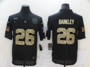 Wholesale Cheap Men's New York Giants #26 Saquon Barkley Black Camo 2020 Salute To Service Stitched NFL Nike Limited Jersey
