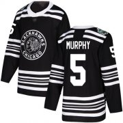 Wholesale Cheap Adidas Blackhawks #5 Connor Murphy Black Authentic 2019 Winter Classic Stitched NHL Jersey