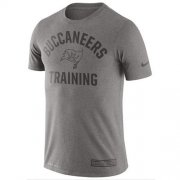 Wholesale Cheap Men's Tampa Bay Buccaneers Nike Heathered Gray Training Performance T-Shirt