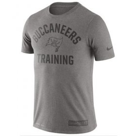Wholesale Cheap Men\'s Tampa Bay Buccaneers Nike Heathered Gray Training Performance T-Shirt