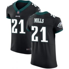 Wholesale Cheap Nike Eagles #21 Jalen Mills Black Alternate Men\'s Stitched NFL New Elite Jersey