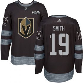 Wholesale Cheap Adidas Golden Knights #19 Reilly Smith Black 1917-2017 100th Anniversary Stitched NHL Jersey