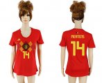 Wholesale Cheap Women's Belgium #14 Mertens Red Home Soccer Country Jersey