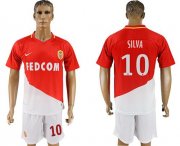 Wholesale Cheap Monaco #10 Silva Home Soccer Club Jersey