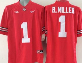 Wholesale Cheap Men\'s Ohio State Buckeyes #5 Baxton Miller Red College Football Nike Lmited Jersey