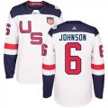 Wholesale Cheap Team USA #6 Erik Johnson White 2016 World Cup Stitched NHL Jersey