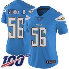 Wholesale Cheap Nike Chargers #56 Kenneth Murray Jr Electric Blue Alternate Women\'s Stitched NFL 100th Season Vapor Untouchable Limited Jersey