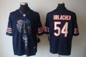 Wholesale Cheap Nike Bears #54 Brian Urlacher Navy Blue Team Color Men\'s Stitched NFL Helmet Tri-Blend Limited Jersey