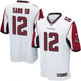 Wholesale Cheap Nike Falcons #12 Mohamed Sanu Sr White Youth Stitched NFL Elite Jersey