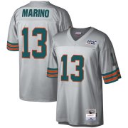 Wholesale Cheap Miami Dolphins #13 Dan Marino Mitchell & Ness NFL 100 Retired Player Platinum Jersey