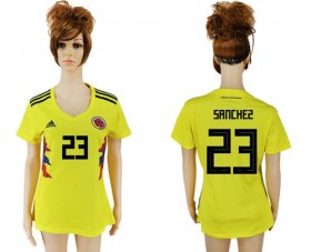 Wholesale Cheap Women\'s Colombia #23 Sanchez Home Soccer Country Jersey