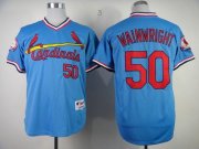 Wholesale Cheap Cardinals #50 Adam Wainwright Blue 1982 Turn Back The Clock Stitched MLB Jersey