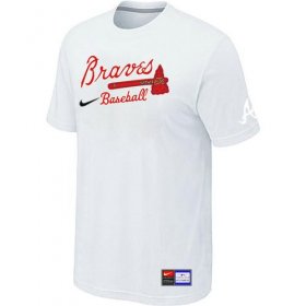 Wholesale Cheap Atlanta Braves Nike Short Sleeve Practice MLB T-Shirt White